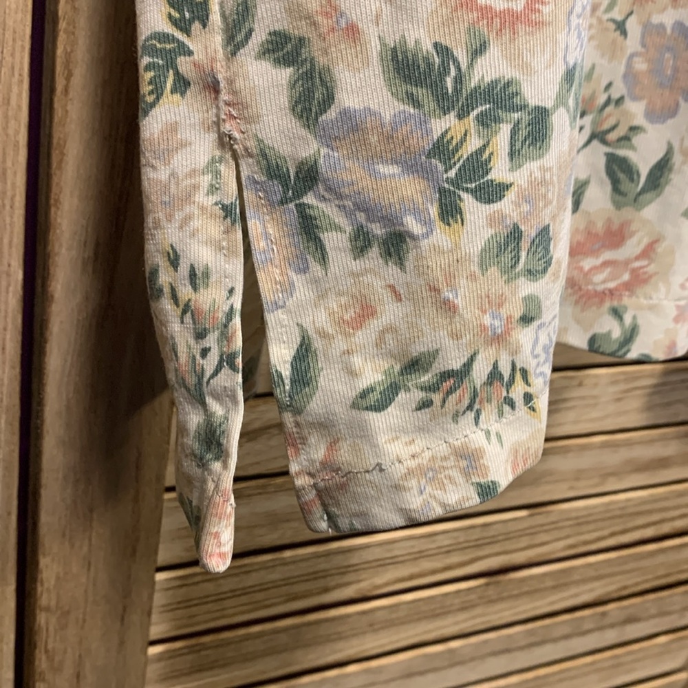 Capistrano Short Sleeve Shirt Plus 22/24 Green Pink Tan - Picture 8 of 10